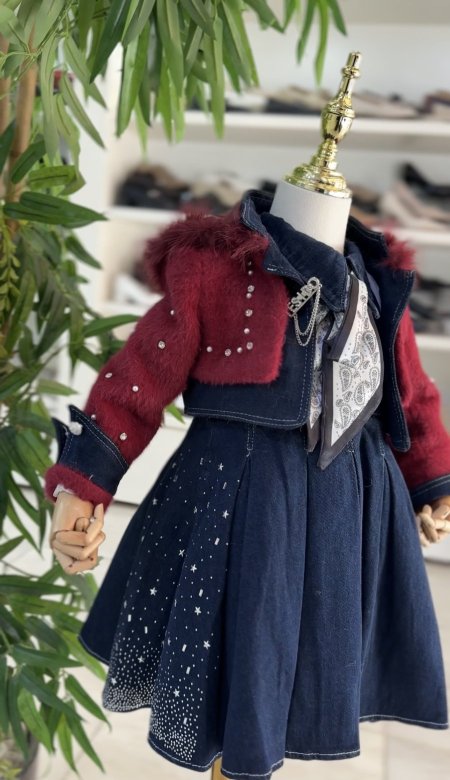 فستان جينز قطعتين