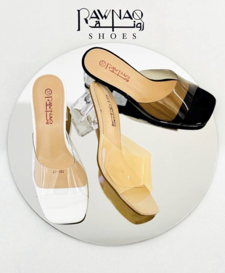 حفاي كعب شفاف